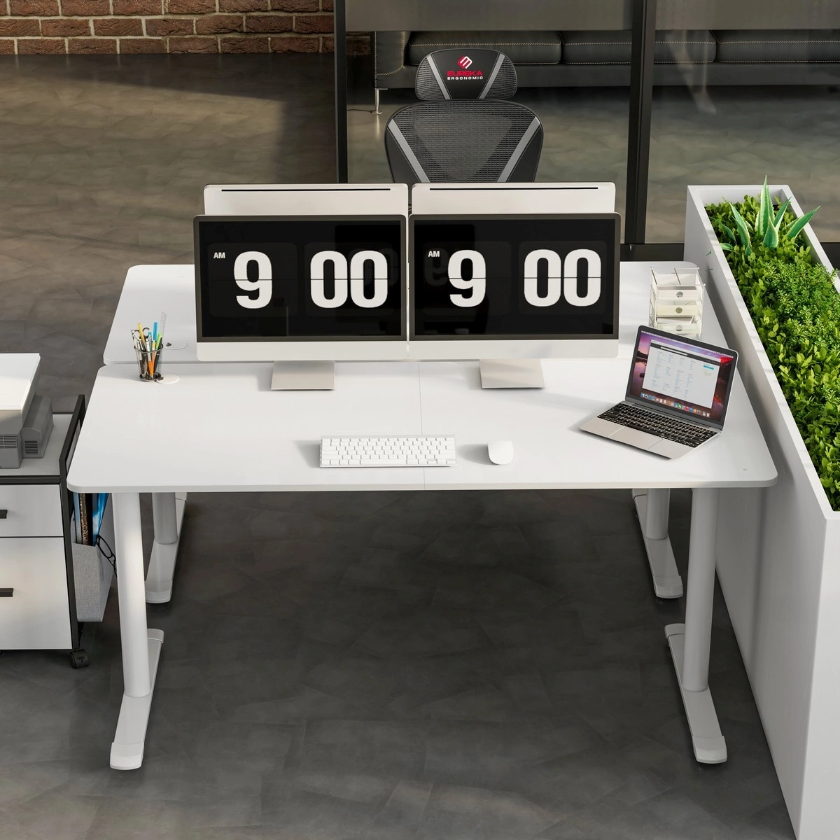 Стол для компьютера Eureka ERK-IOD-60W-V4 столешница ЛДСП белый — миниатюра 7
