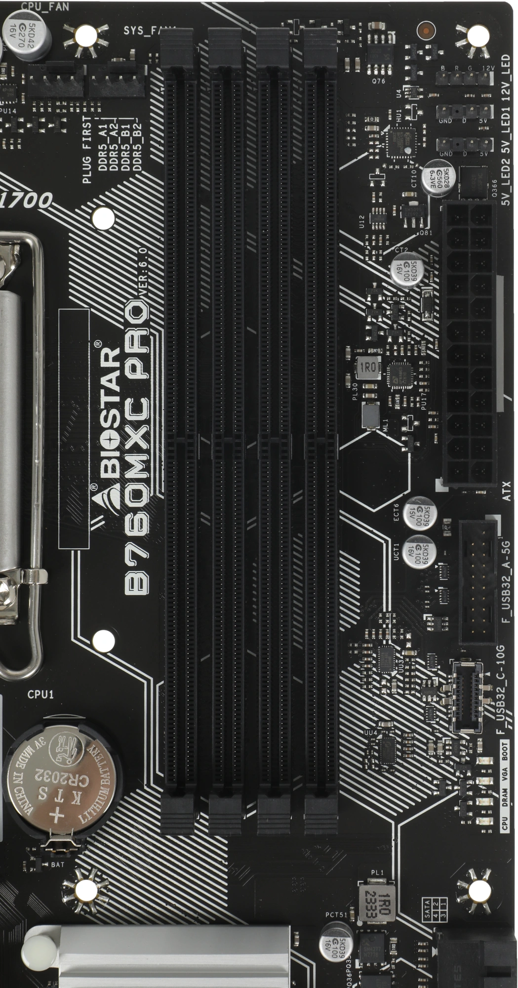 Материнская плата Biostar B760MXC Pro Soc-1700 Intel B760 4xDDR5 mATX AC`97 8ch(7.1) 2.5Gg RAID+VGA+DVI+HDMI — миниатюра 6