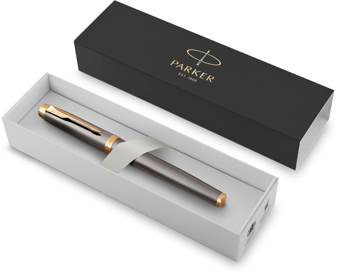 Ручка роллер Parker IM Premium Grey Core GT (2213778) F черн. черн. подар.кор. — миниатюра 4