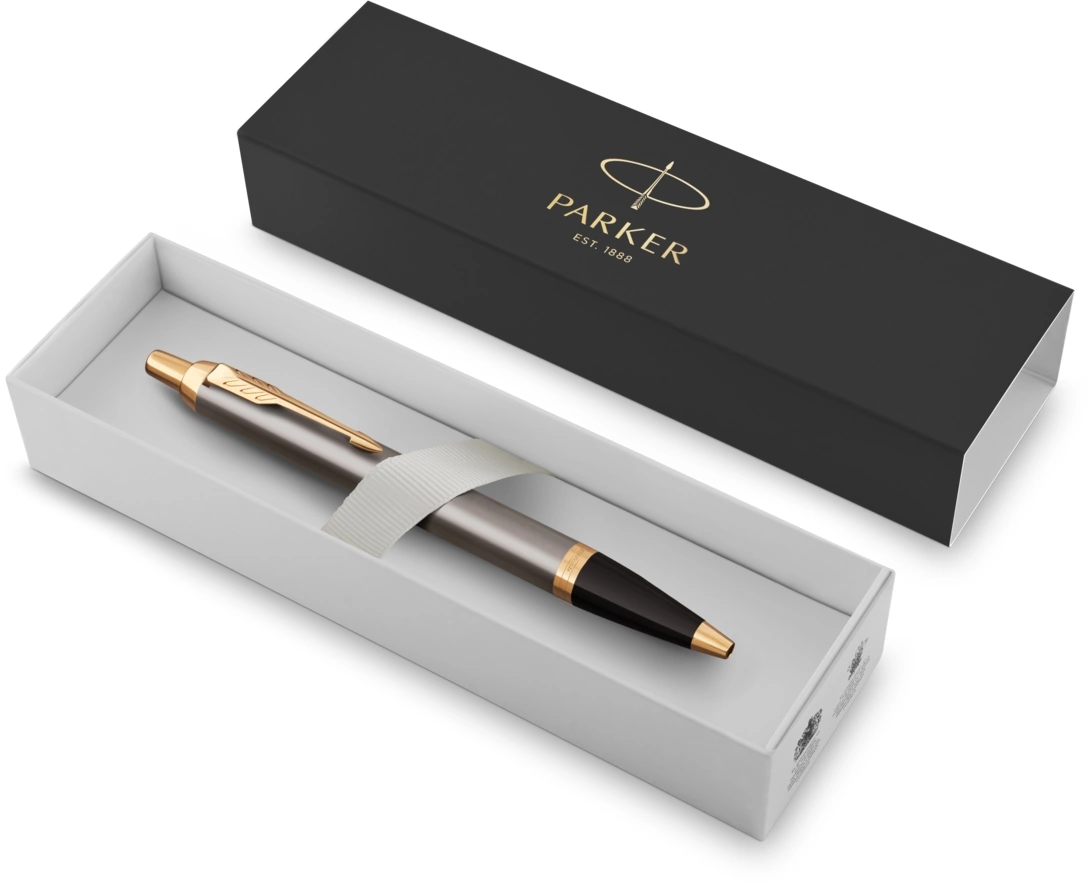 Ручка шариков. Parker IM Premium Grey Core GT (2214613) M син. черн. подар.кор. — миниатюра 4