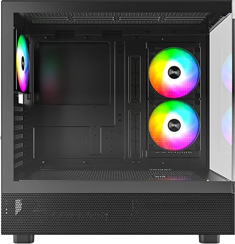 Корпус Montech XR черный без БП ATX 3x120mm 2xUSB3.0 audio bott PSU — миниатюра 3