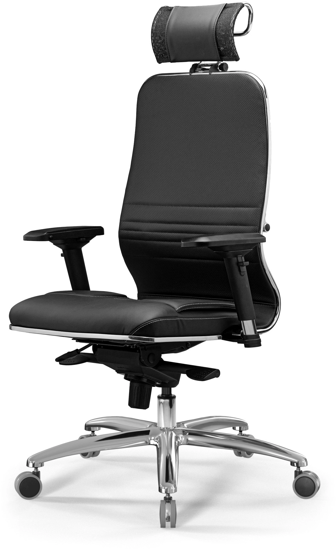 Кресло Метта KL-3.04 Infinity Easy Clean экокожа с подголов. крестов. металл хром (комплект 1шт) — миниатюра 4