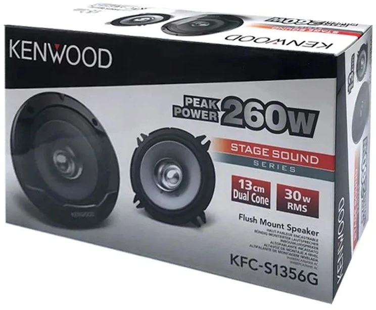 Колонки автомобильные Kenwood KFC-S1356G 260Вт 89дБ 4Ом 13см (5дюйм) (ком.:2кол.) коаксиальные однополосные — миниатюра 3