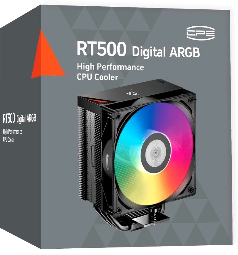 Устройство охлаждения(кулер) PcCooler RT500 Digital BK ARGB Soc-AM5/AM4/1200/1700/1851 черный 4-pin 34.9dB Al+Cu LCD 245W Ret (RT500-BKAWYL-GL) — миниатюра 2