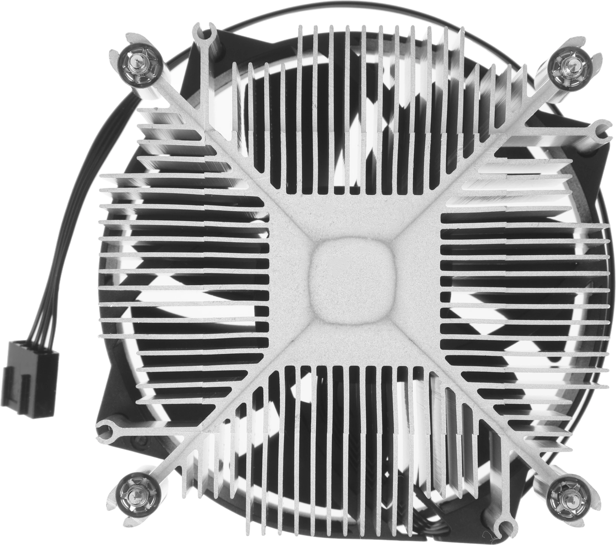 Устройство охлаждения(кулер) PcCooler R95S-I Soc-1200/1700/1851 серебристый/черный 4-pin 31.1dB Al 95W 360gr Ret (R95S-XXNIXX-GL) — миниатюра 4