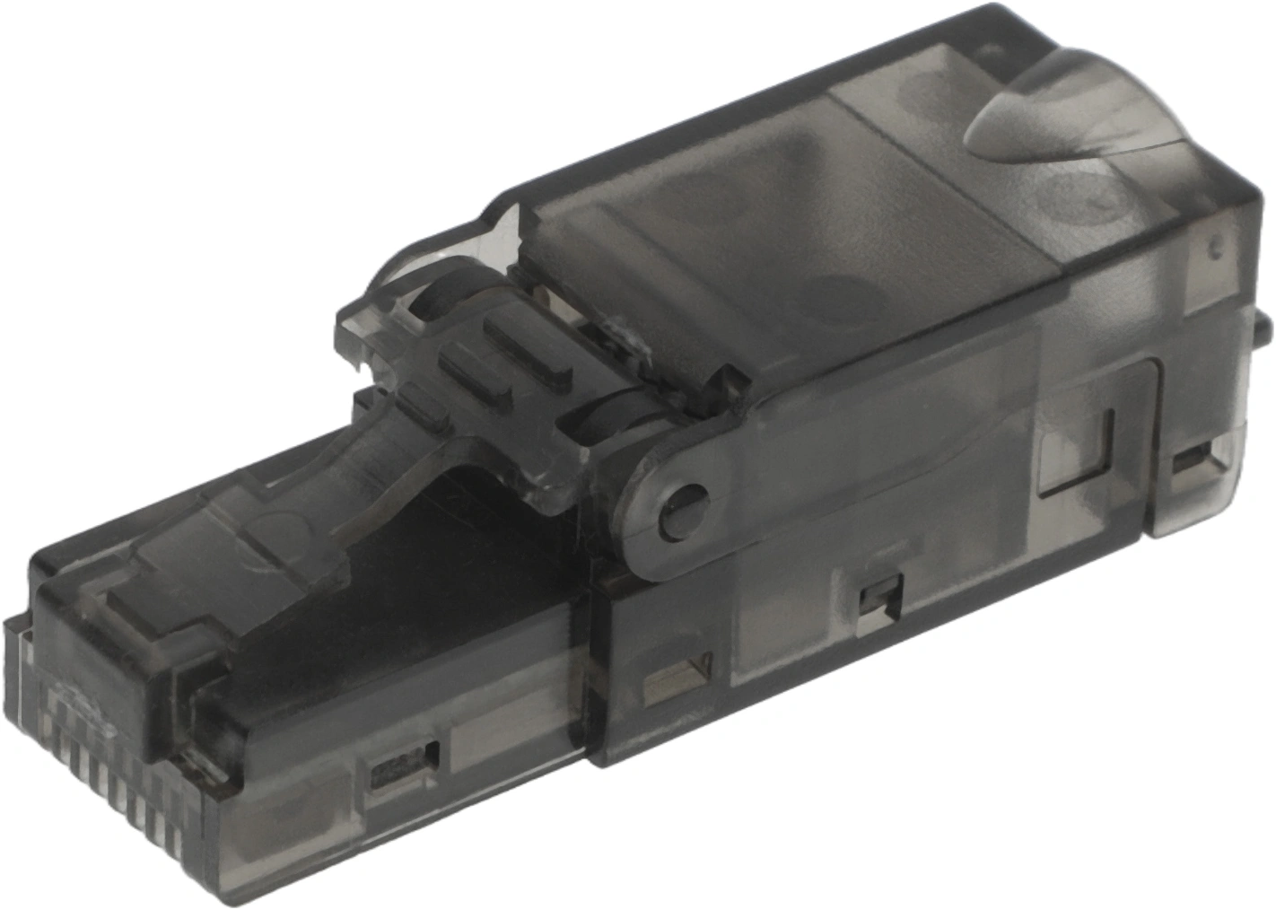 Коннектор Suprlan (10-0239-1) UTP кат.6A RJ45 с защитным колпачком прозрачный — миниатюра 6
