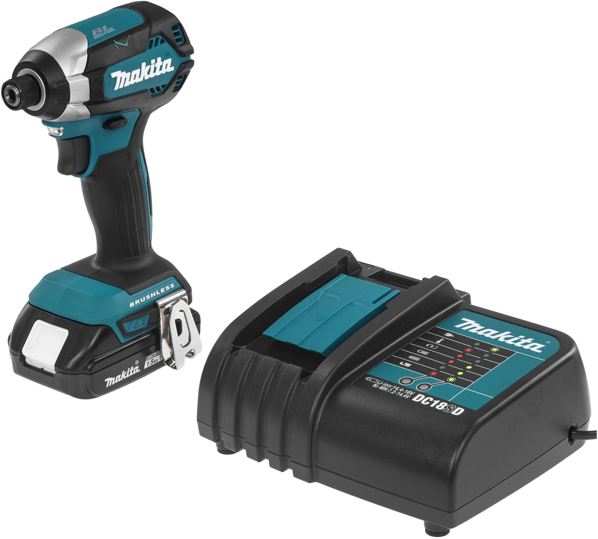 Шуруповерт Makita DTD153SY аккум. патрон:шестигр.1/4" (кейс в комплекте) — миниатюра 3