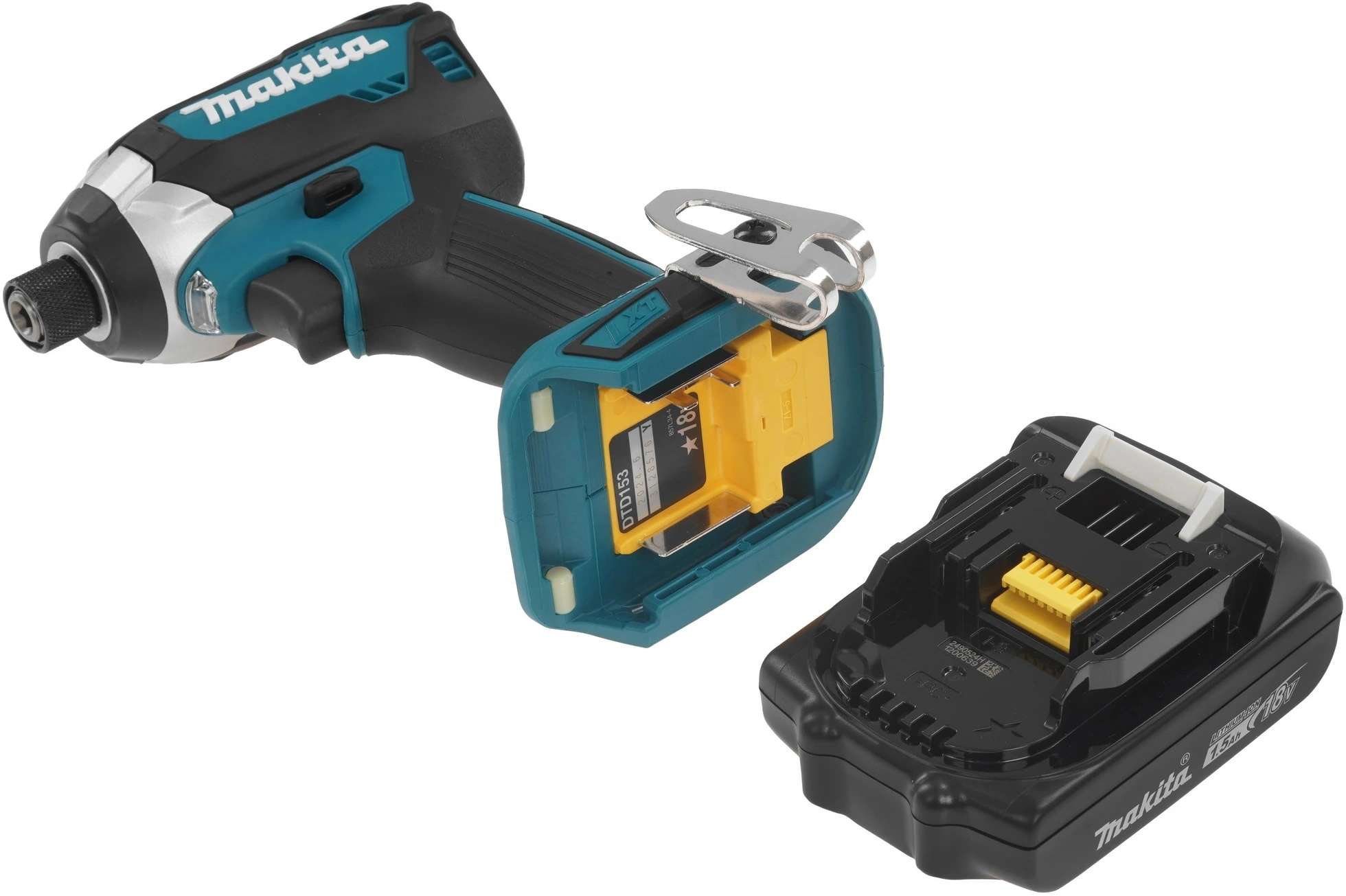 Шуруповерт Makita DTD153SY аккум. патрон:шестигр.1/4" (кейс в комплекте) — миниатюра 7