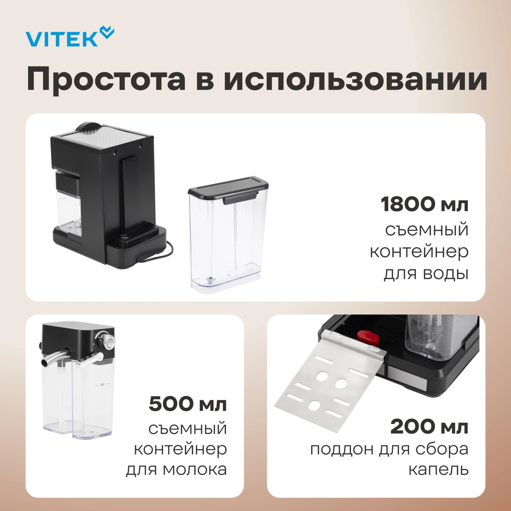Кофеварка рожковая Vitek VT-8490 1450Вт черный — миниатюра 29