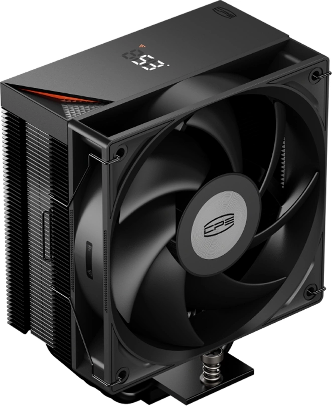 Устройство охлаждения(кулер) PcCooler RT500 Digital Soc-AM5/AM4/1200/1700/1851 черный 4-pin 34.9dB Al+Cu LCD 240W Ret (RT500-BKNWYL-GL) — фото 1
