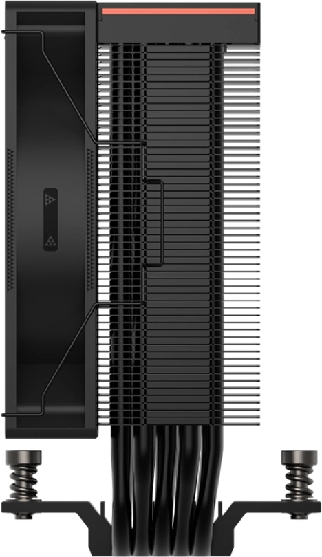 Устройство охлаждения(кулер) PcCooler RT500 Digital Soc-AM5/AM4/1200/1700/1851 черный 4-pin 34.9dB Al+Cu LCD 240W Ret (RT500-BKNWYL-GL) — миниатюра 4