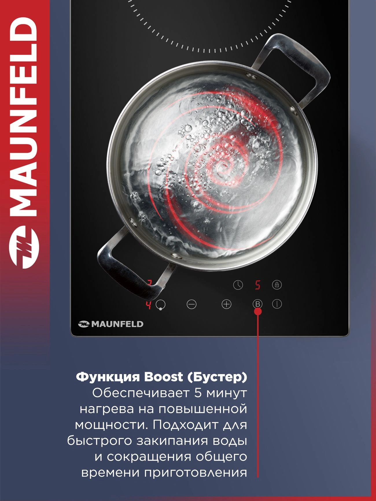 Индукционная варочная поверхность Maunfeld AVI292STBK черный — миниатюра 4