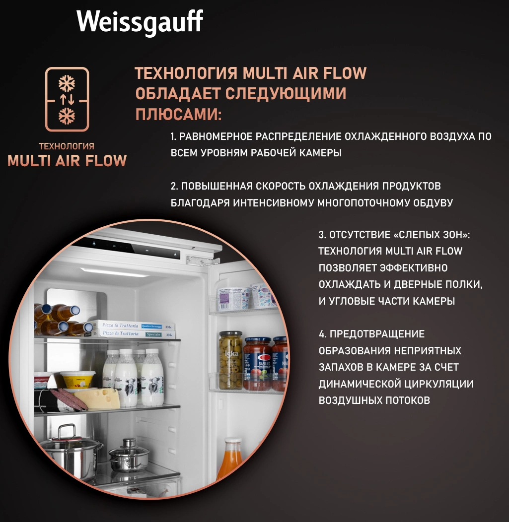 Холодильник Weissgauff Wrki 178 Total 2-хкамерн. инвертер (431405) — миниатюра 11