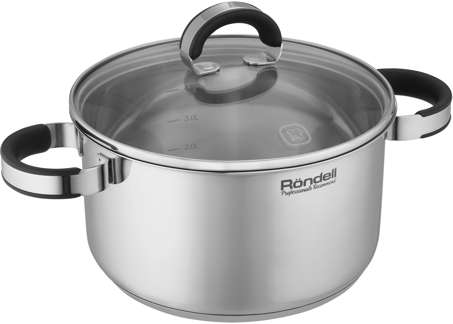 Кастрюля Rondell Brando RDS-1805 5.1л. d=24см (с крышкой) стальной — миниатюра 7