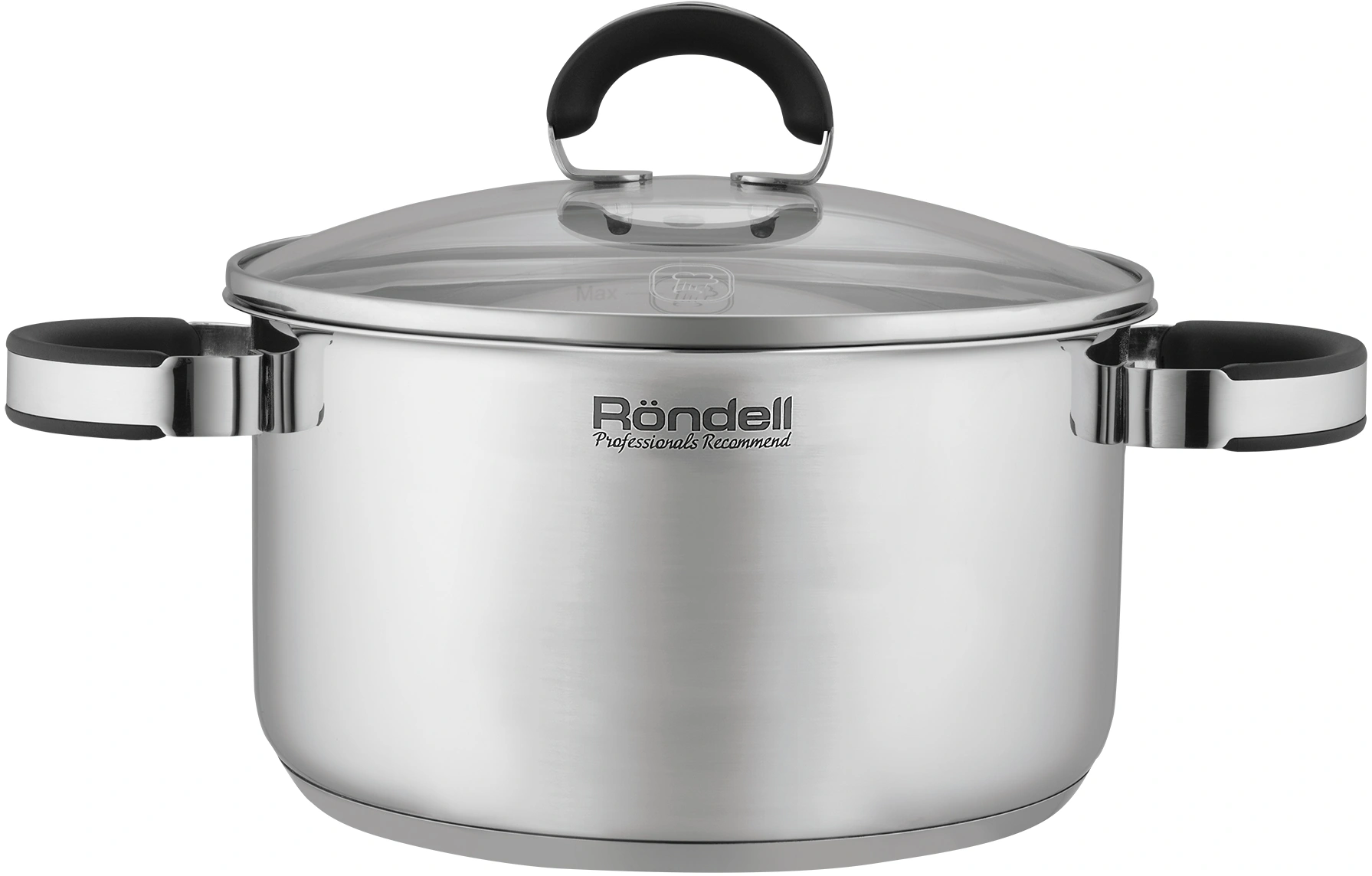 Кастрюля Rondell Brando RDS-1805 5.1л. d=24см (с крышкой) стальной — фото 1
