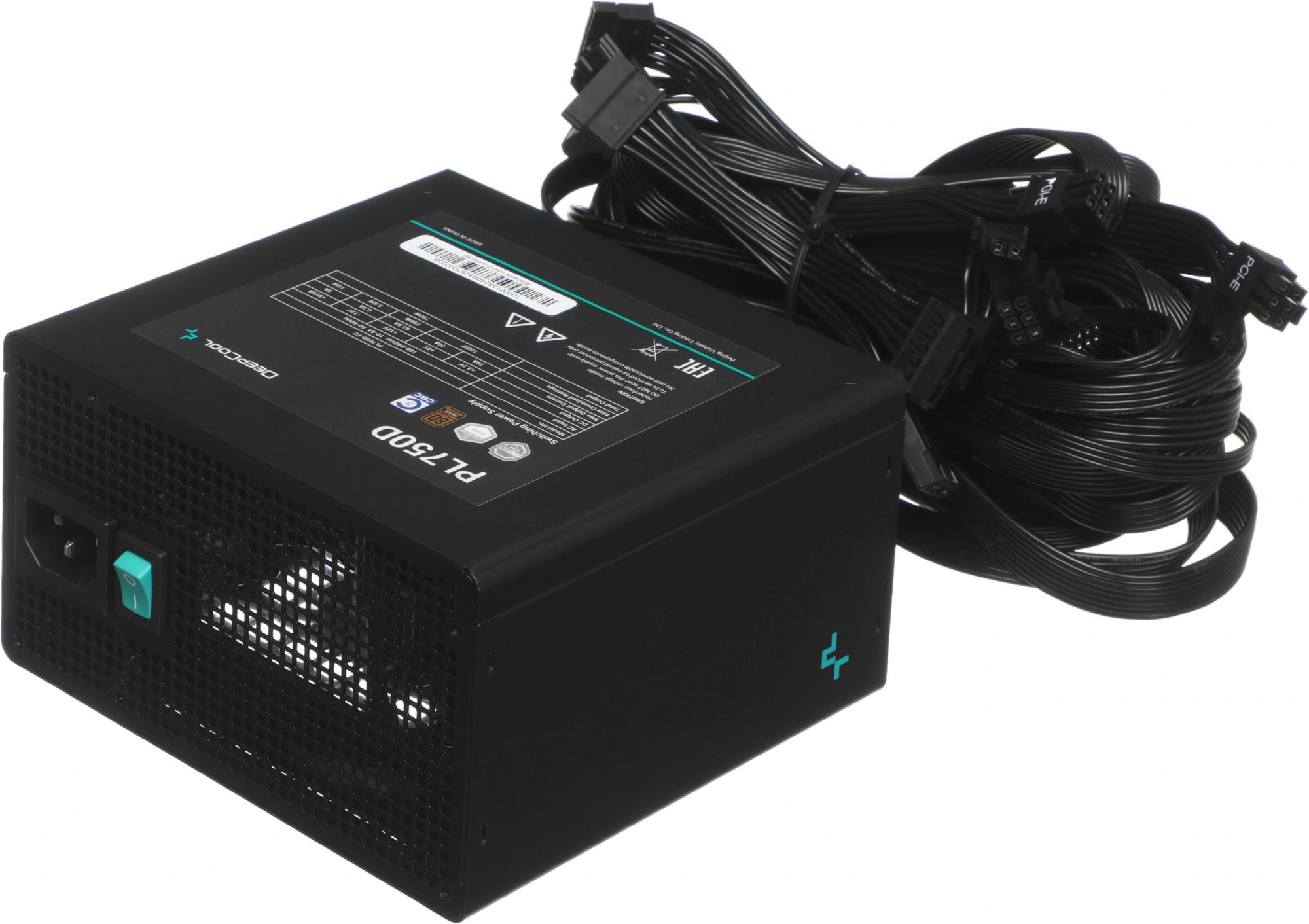 Блок питания Deepcool ATX 750W PL750D 80+ bronze (20+4pin) APFC 120mm fan 8xSATA RTL — миниатюра 10