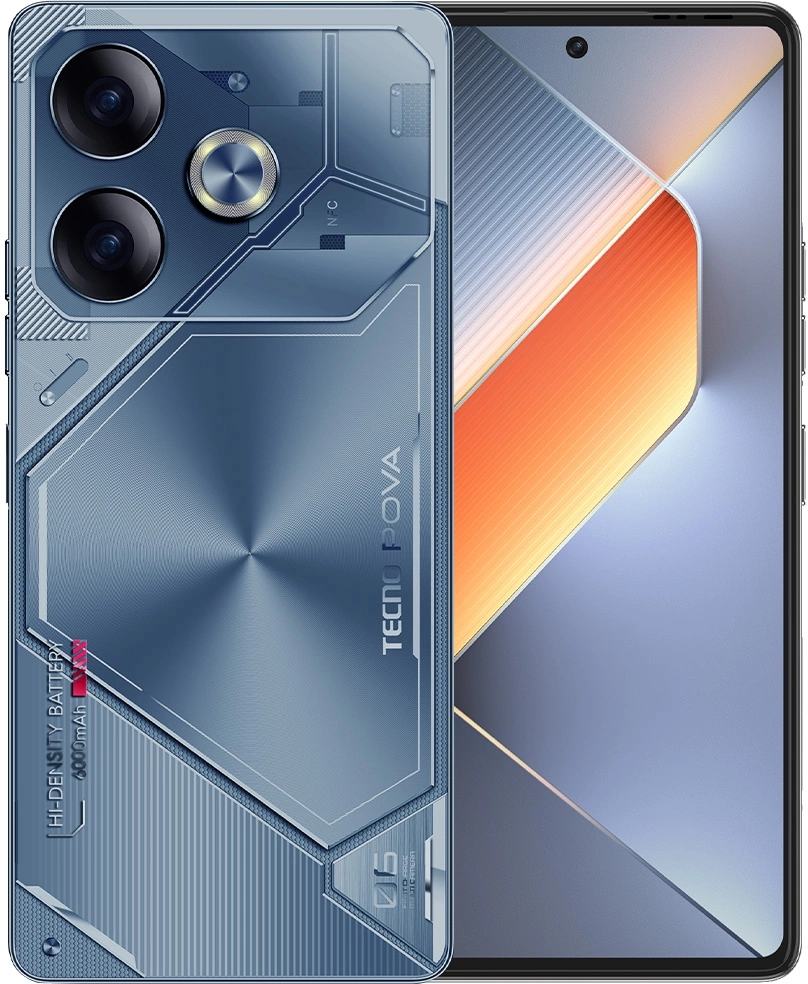 Смартфон Tecno Pova 6 256Gb 8Gb синий моноблок (LI7 256+8 INTERSTELLAR BLUE)