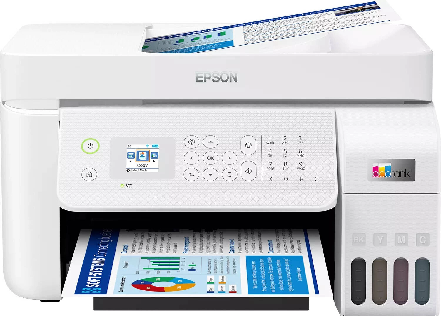 МФУ струйный Epson EcoTank L5296 (C11CJ65411) A4 WiFi белый — миниатюра 3