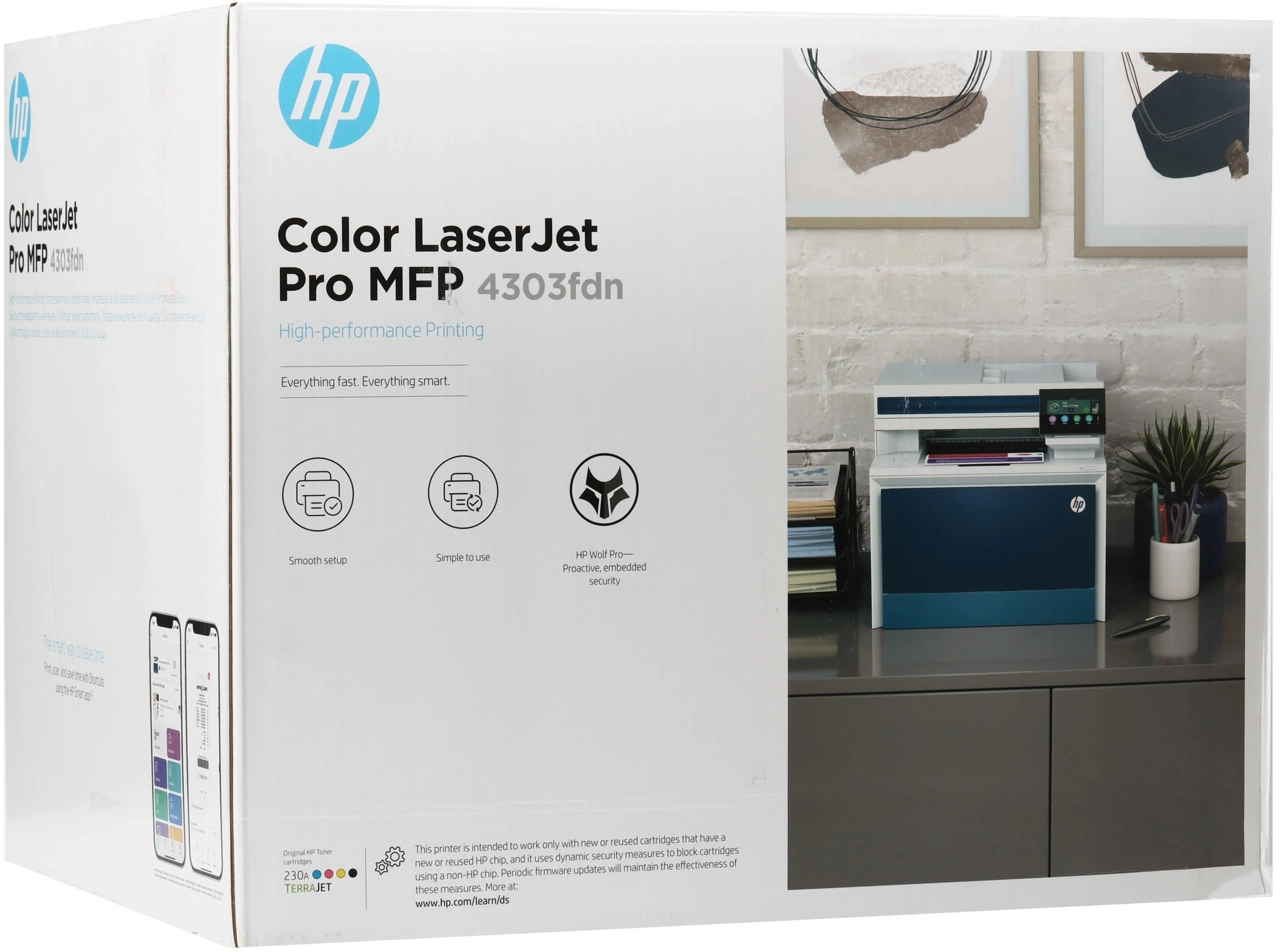 МФУ лазерный HP Color LaserJet Pro 4303fdn (5HH66A) A4 Duplex белый — миниатюра 8
