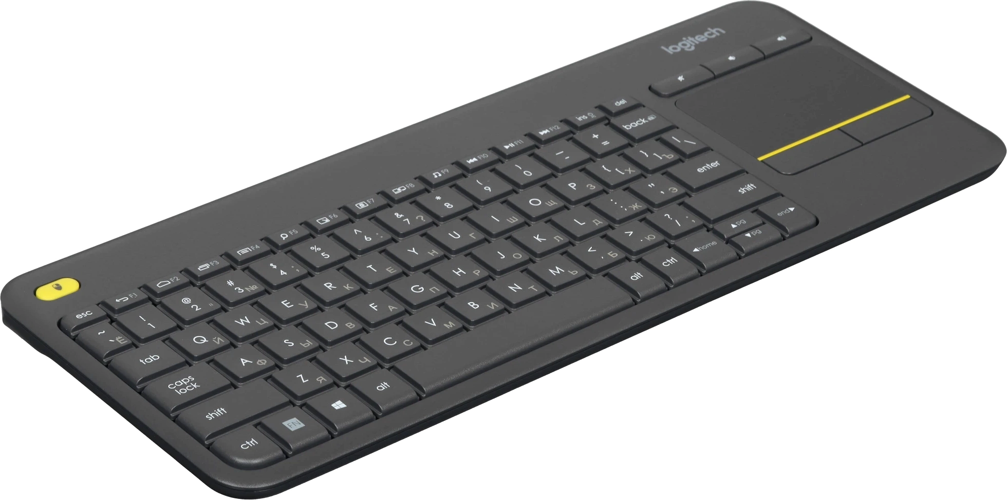 Клавиатура Logitech K400 Plus черный USB беспроводная Multimedia (920-007173) — миниатюра 2