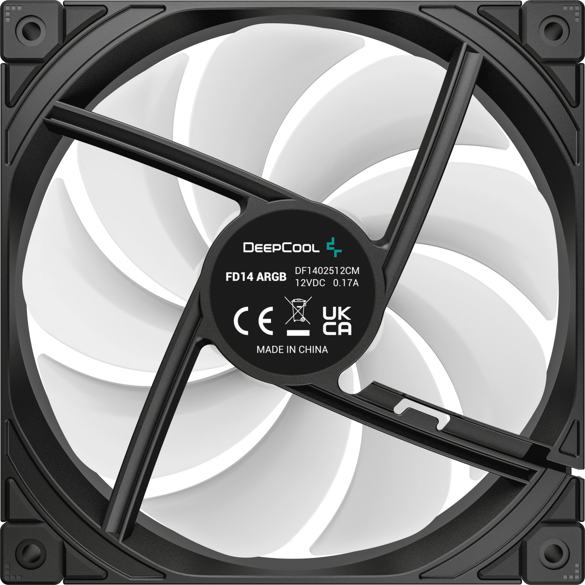 Вентилятор для корпуса Deepcool FD14 ARGB 140х140x25 черный 4-pin 25.6дБ (R-FD14-BKAPN1-G) Ret — миниатюра 3