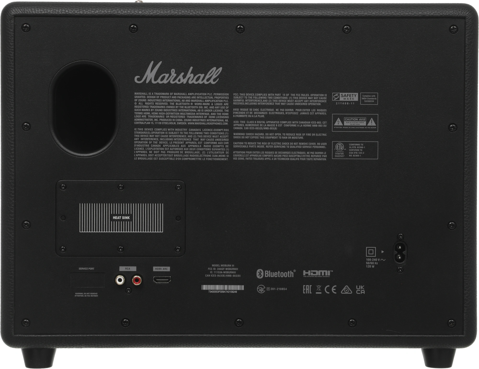Колонка порт. Marshall Woburn III черный 150W 2.0 BT/3.5Jack 10м — миниатюра 13