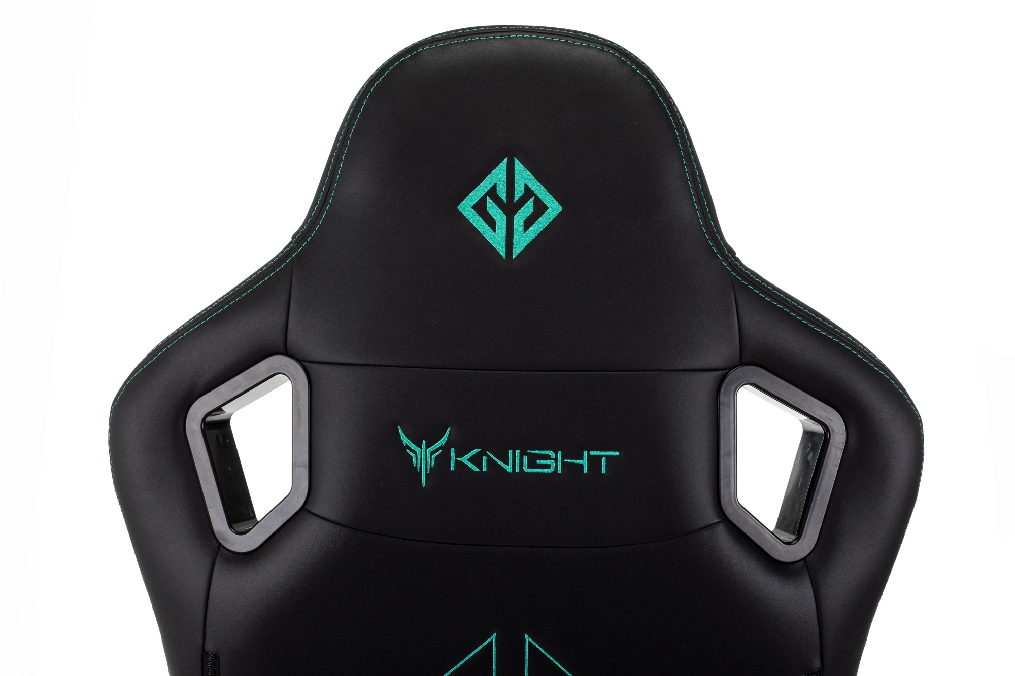 Кресло игровое Knight Titgame черный экокожа с подголов. крестов. пластик — миниатюра 20