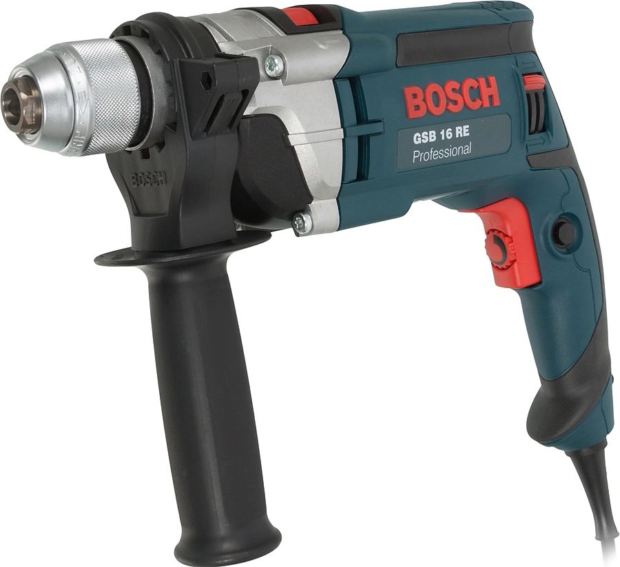 Дрель ударная Bosch GSB 16 RE Professional 750Вт патрон:быстрозажимной реверс (кейс в комплекте) (060114E500) — фото 1