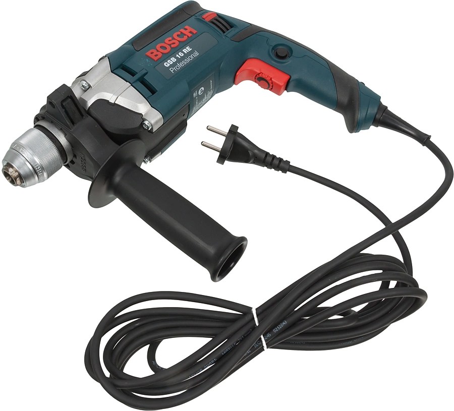 Дрель ударная Bosch GSB 16 RE Professional 750Вт патрон:быстрозажимной реверс (кейс в комплекте) (060114E500) — миниатюра 2