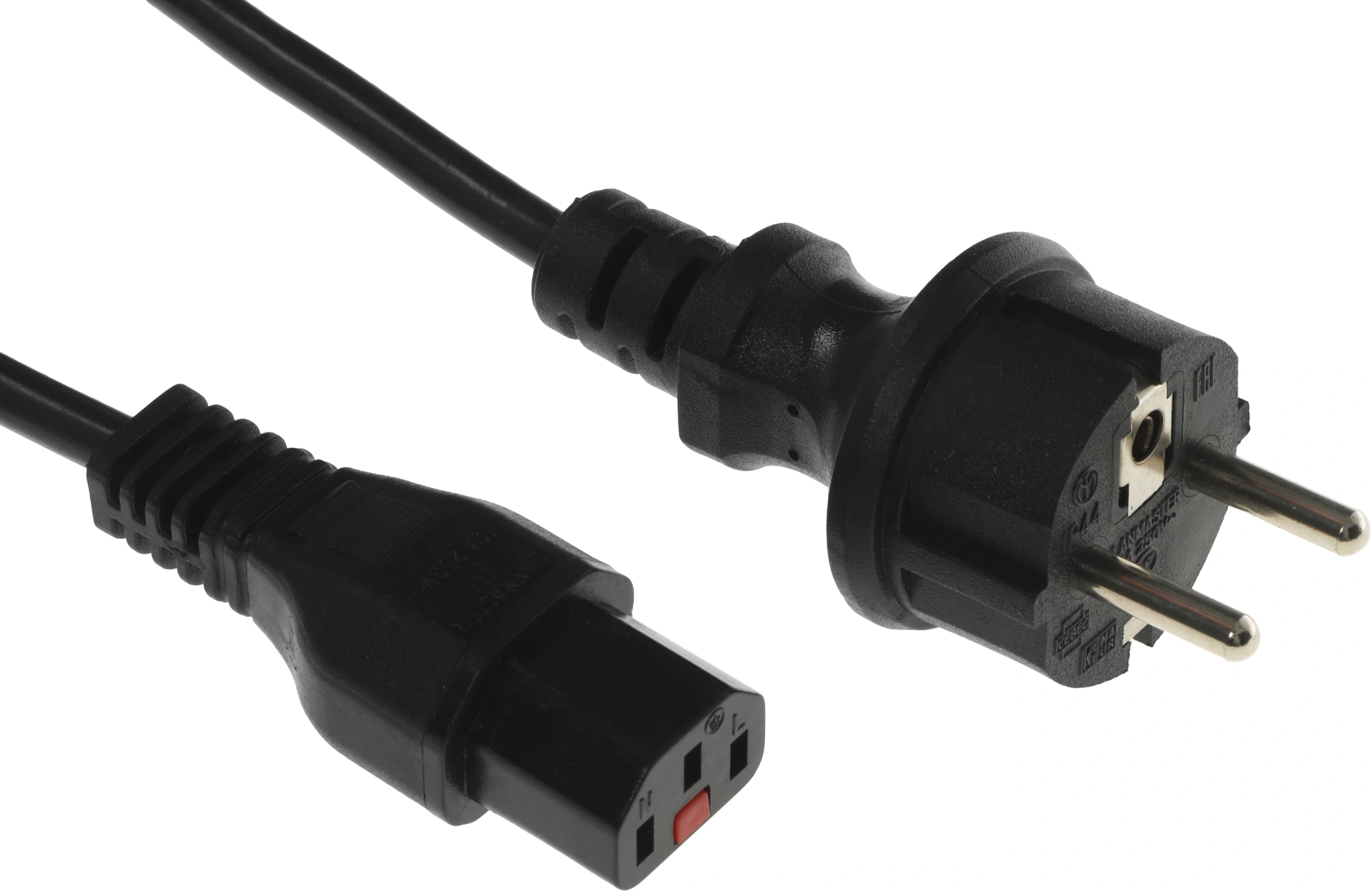 Шнур питания Lanmaster LAN-PP13L/SH-3.0-BK C13-Schuko проводник.:3x0.75мм2 3м 220В 10А черный — миниатюра 2