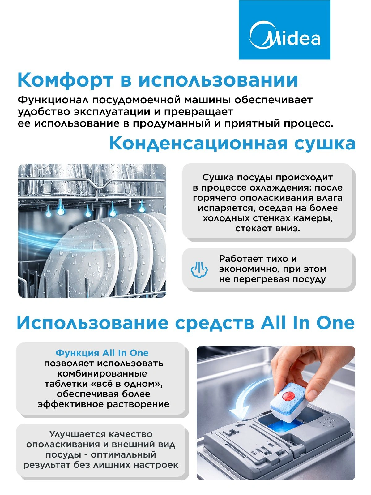 Посудомоечная машина встраив. Midea MID45S050 2100Вт узкая — миниатюра 14