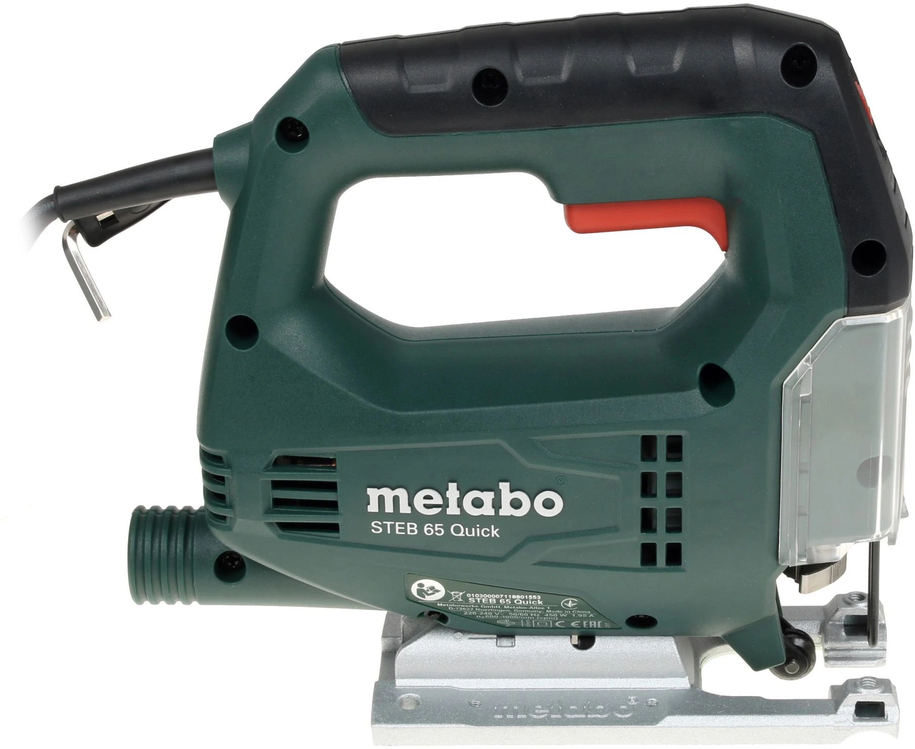 Лобзик Metabo STEB 65 Quick 450Вт 3000ходов/мин от электросети (кейс в комплекте) — миниатюра 5