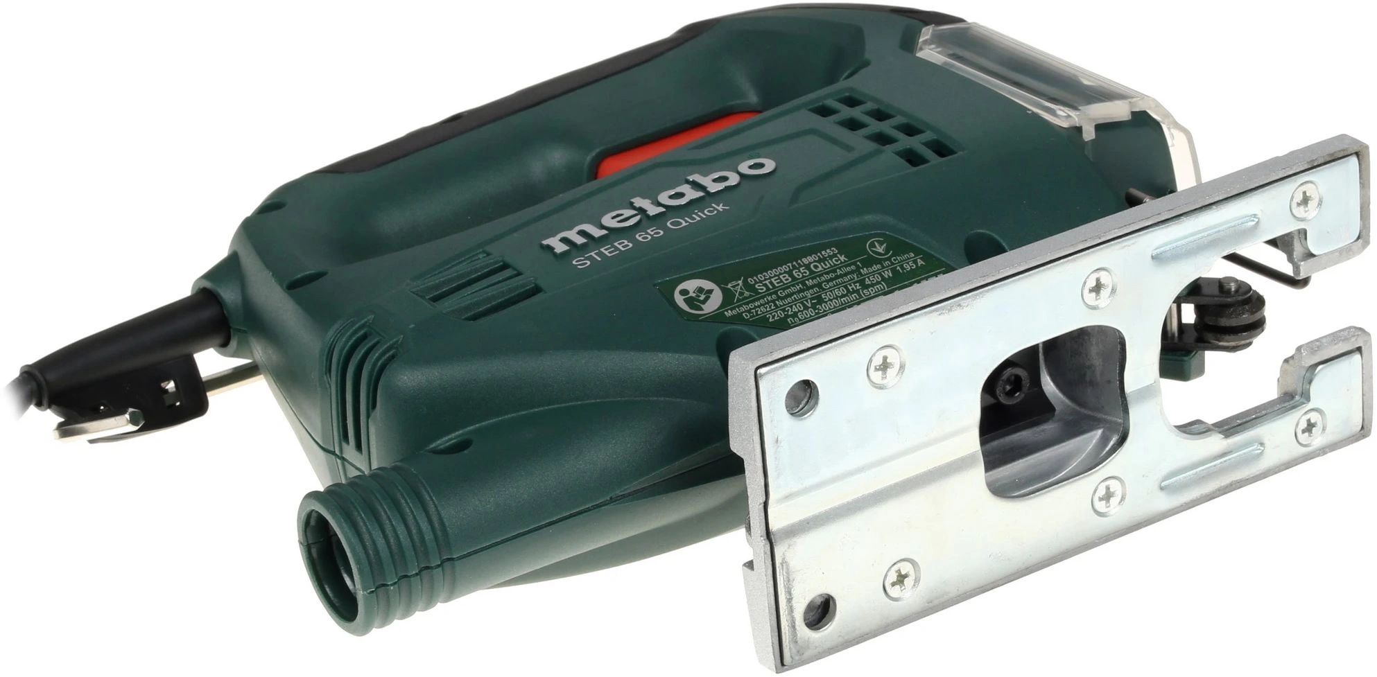 Лобзик Metabo STEB 65 Quick 450Вт 3000ходов/мин от электросети (кейс в комплекте) — миниатюра 6