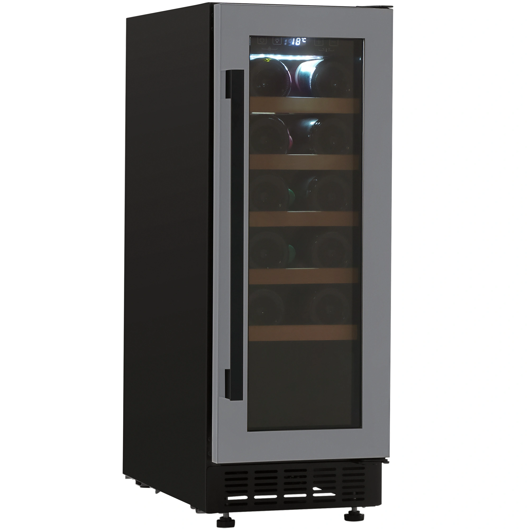 Винный шкаф Hyundai HBWC 0831 SU 1-нокамерн. черный — миниатюра 4