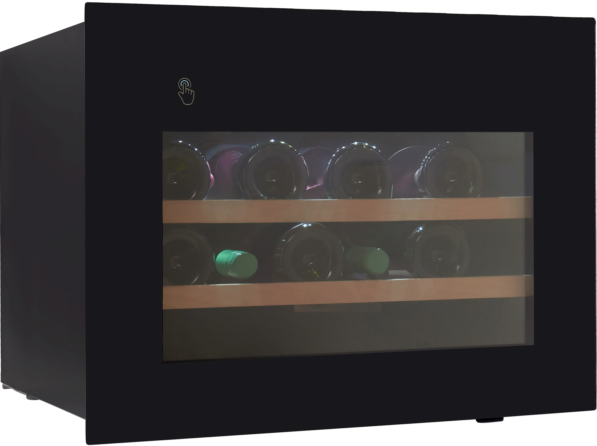 Винный шкаф Hyundai HBWC 0461 SCT 1-нокамерн. черный — миниатюра 5