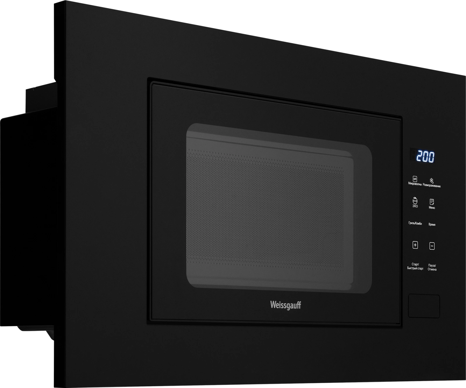 Микроволновая печь Weissgauff HMT-206 Compact Grill 20л. 700Вт черный (встраиваемая) — миниатюра 6