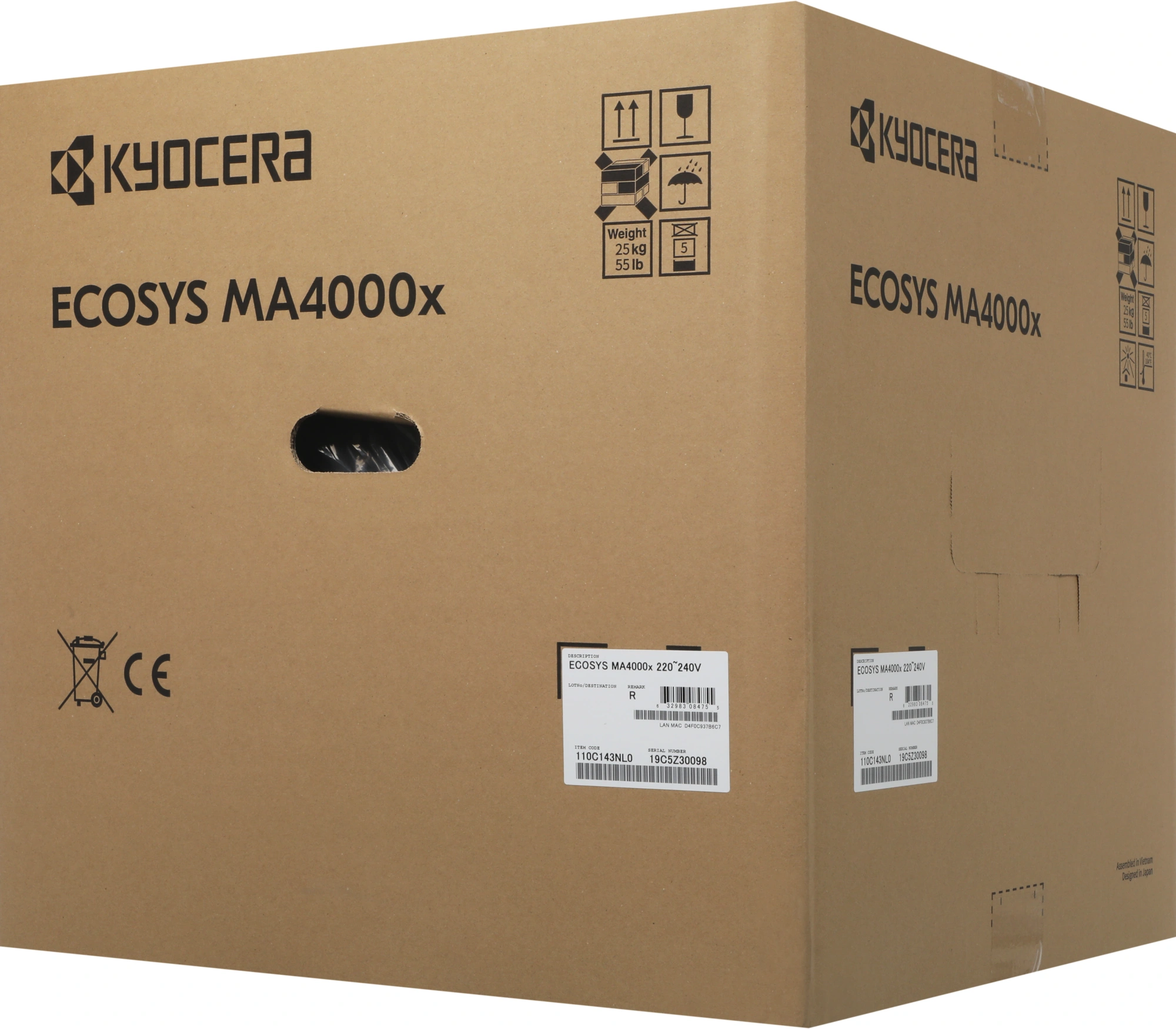 МФУ лазерный Kyocera Ecosys MA4000x (110C143NL0) A4 Duplex белый — миниатюра 4