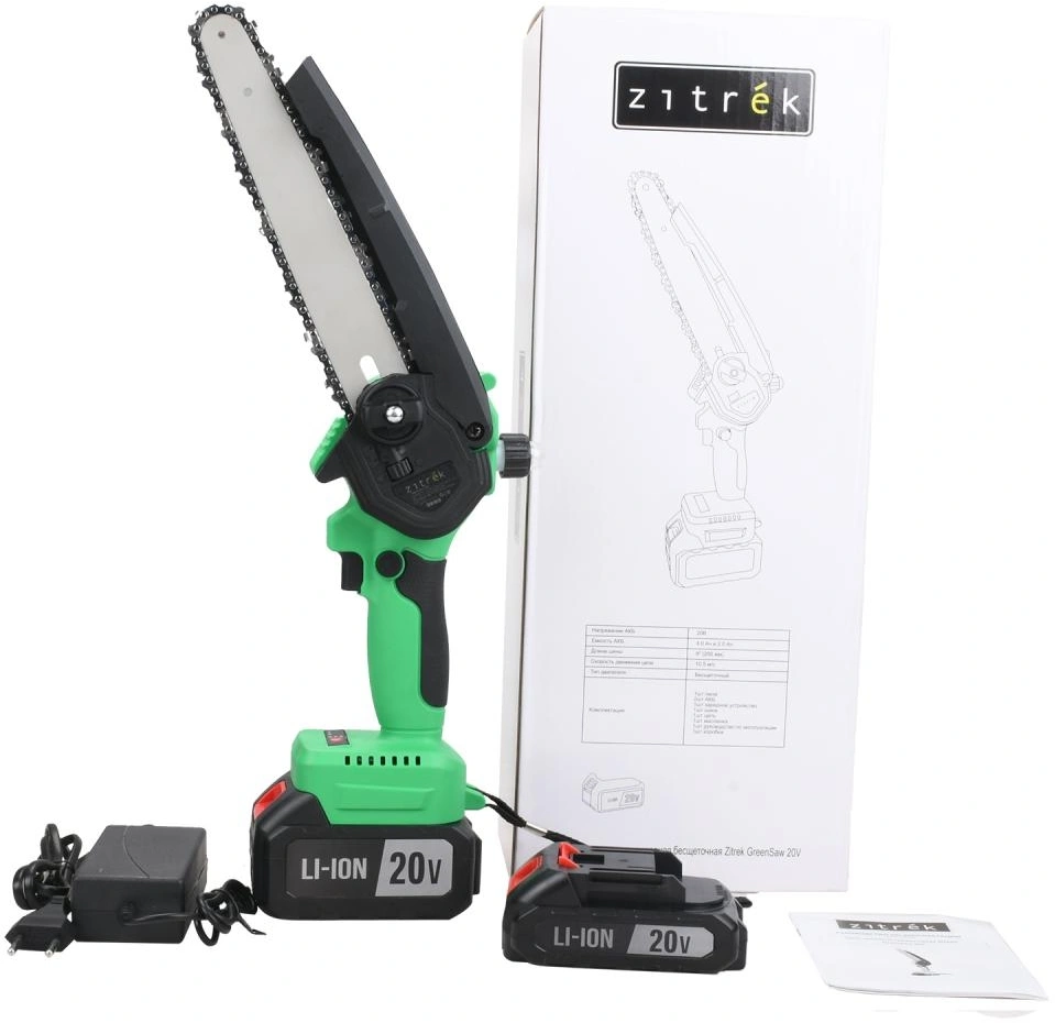 Цепная пила Zitrek GreenSaw 20V аккум. дл.шины:8" (20cm) 1аккум. 4Ач ЗУ (082-1858) — миниатюра 6