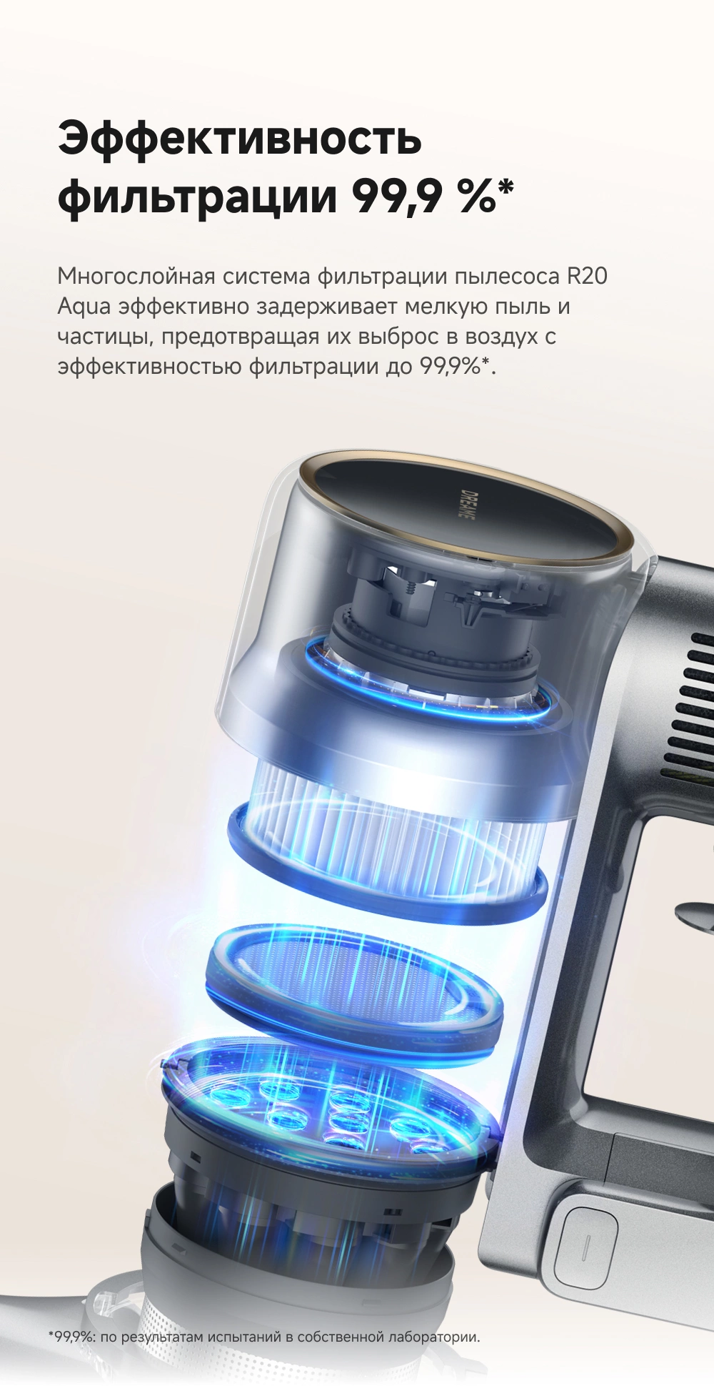 Пылесос ручной Dreame R20 Aqua 425Вт серый — миниатюра 9