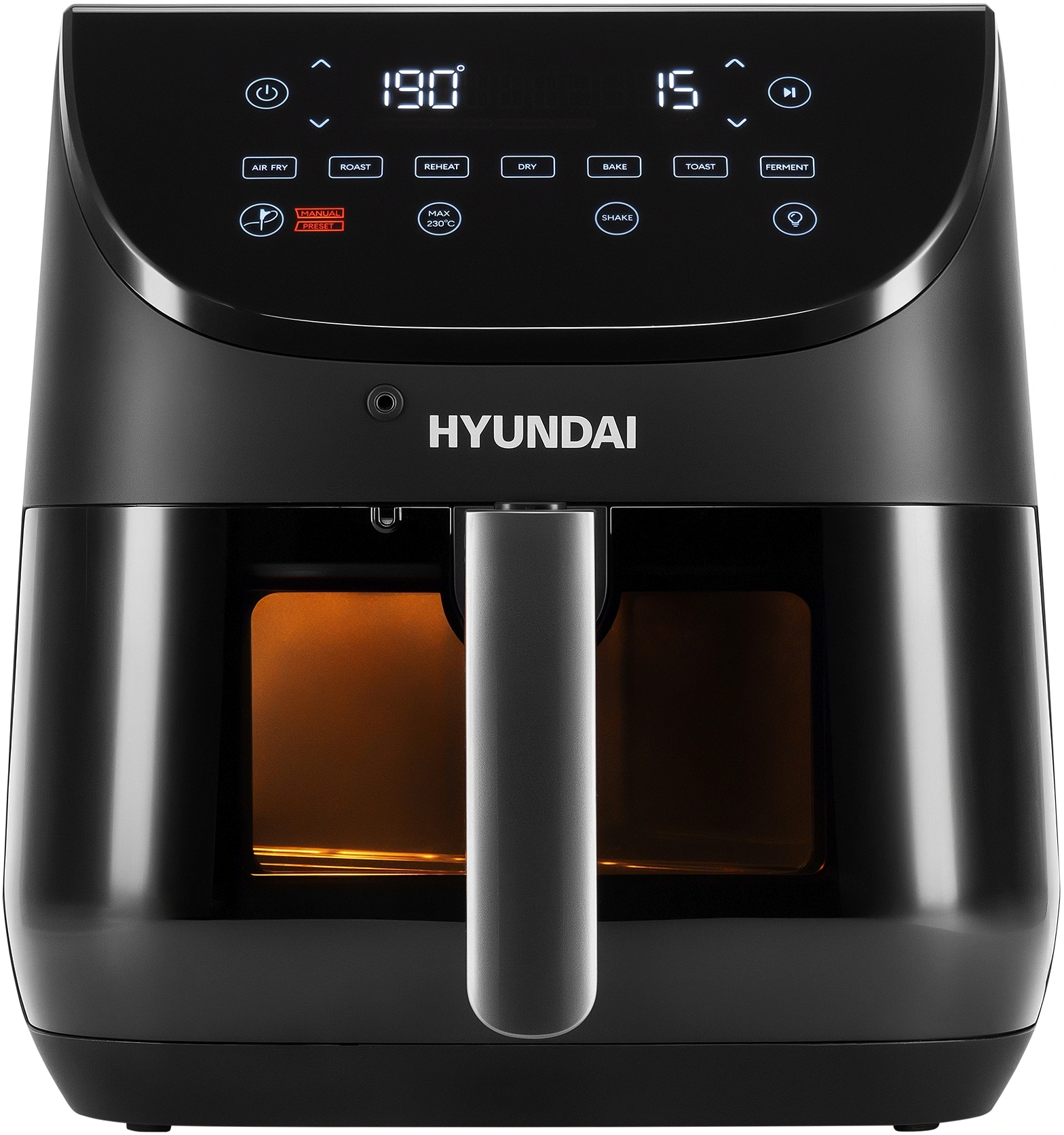 Аэрогриль Hyundai HYF-9090 6.5л 1700Вт черный/черный — фото 1