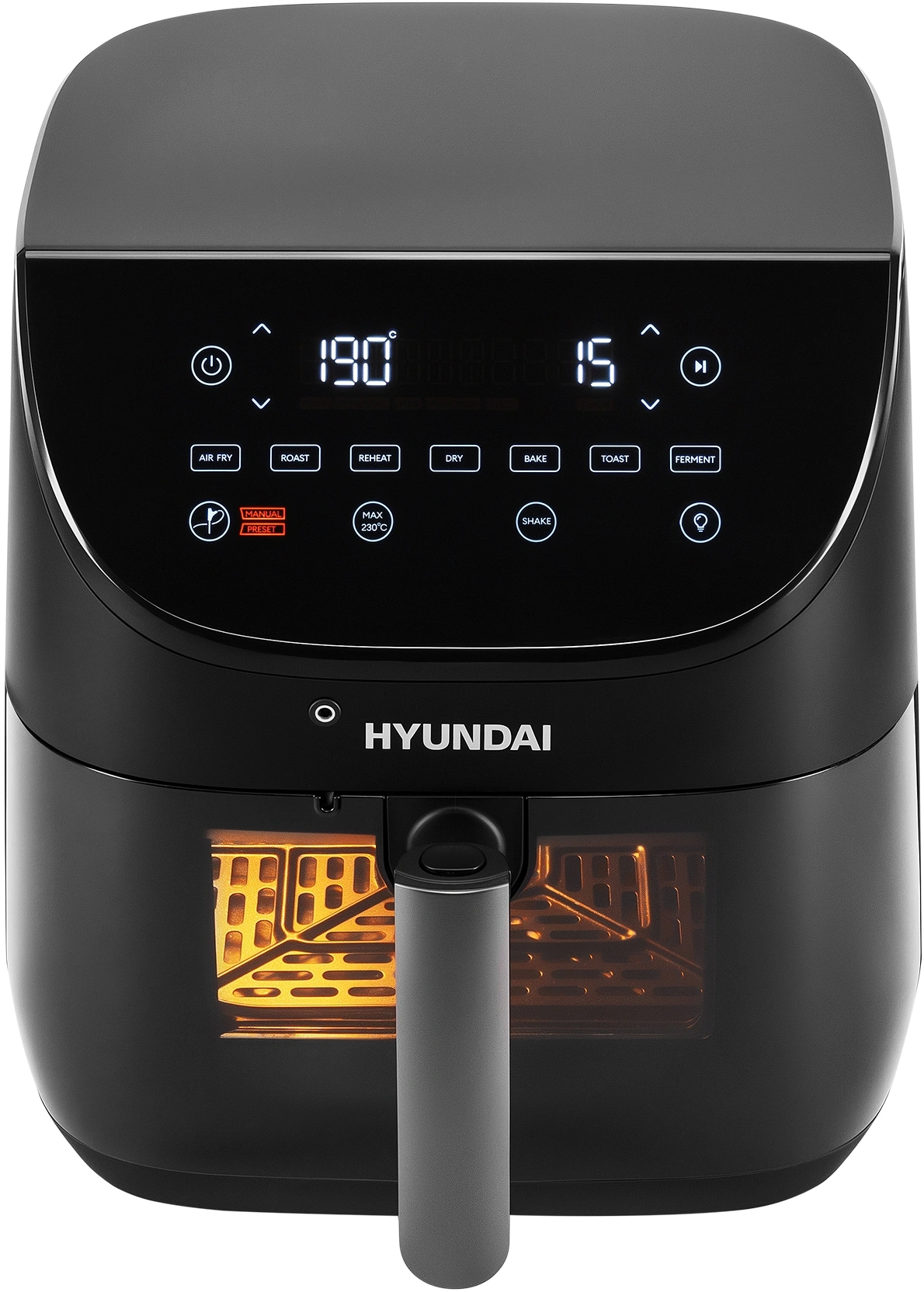 Аэрогриль Hyundai HYF-9090 6.5л 1700Вт черный/черный — миниатюра 4