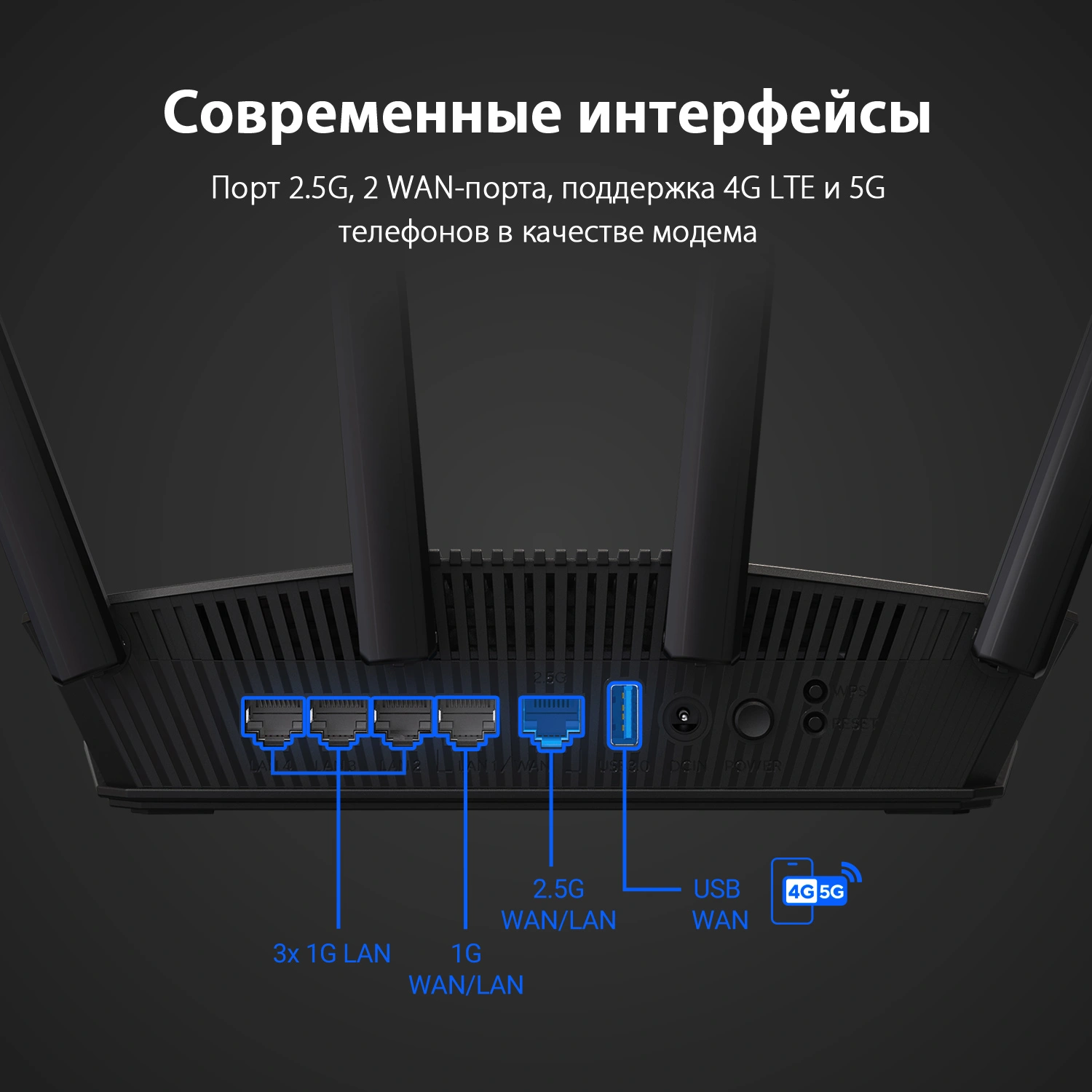 Роутер беспроводной Asus RT-BE58U BE3600 100/1000/2500BASE-T черный — миниатюра 17