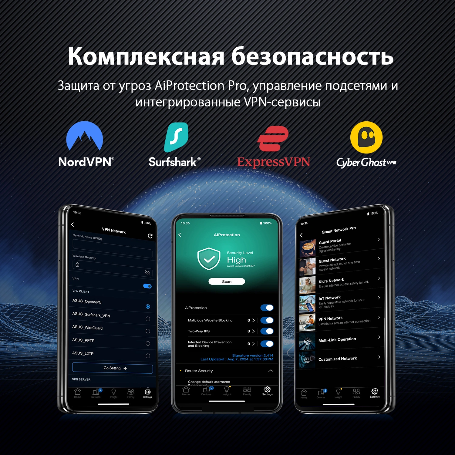 Роутер беспроводной Asus RT-BE86U BE6800 100/1000/2500/10000BASE-T черный — миниатюра 11