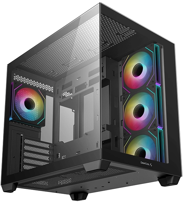 Корпус Deepcool CG530 4F черный без БП ATX 6x120mm 4x140mm 1xUSB3.0 audio bott PSU — миниатюра 3
