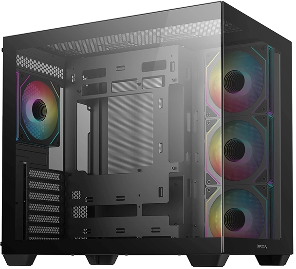 Корпус Deepcool CG530 4F черный без БП ATX 6x120mm 4x140mm 1xUSB3.0 audio bott PSU — миниатюра 4