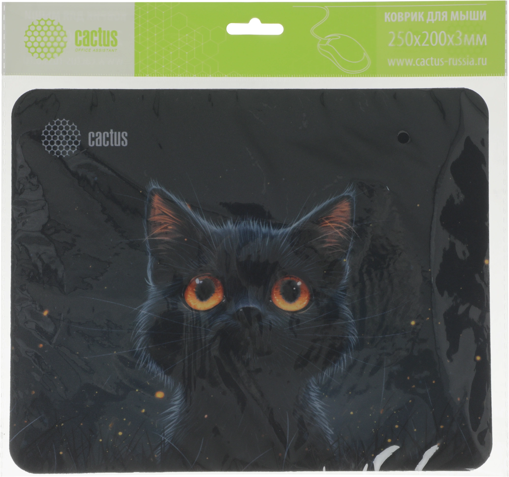 Коврик для мыши Cactus Black Cat 250x200x3мм (CS-MPC-D09S) — миниатюра 16