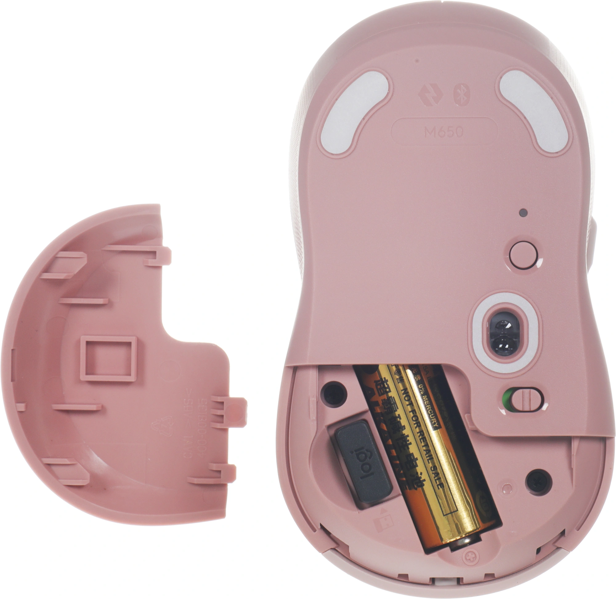 Мышь Logitech M650 розовый оптическая 4000dpi беспров. BT/Radio USB 4but (910-006391) — миниатюра 4