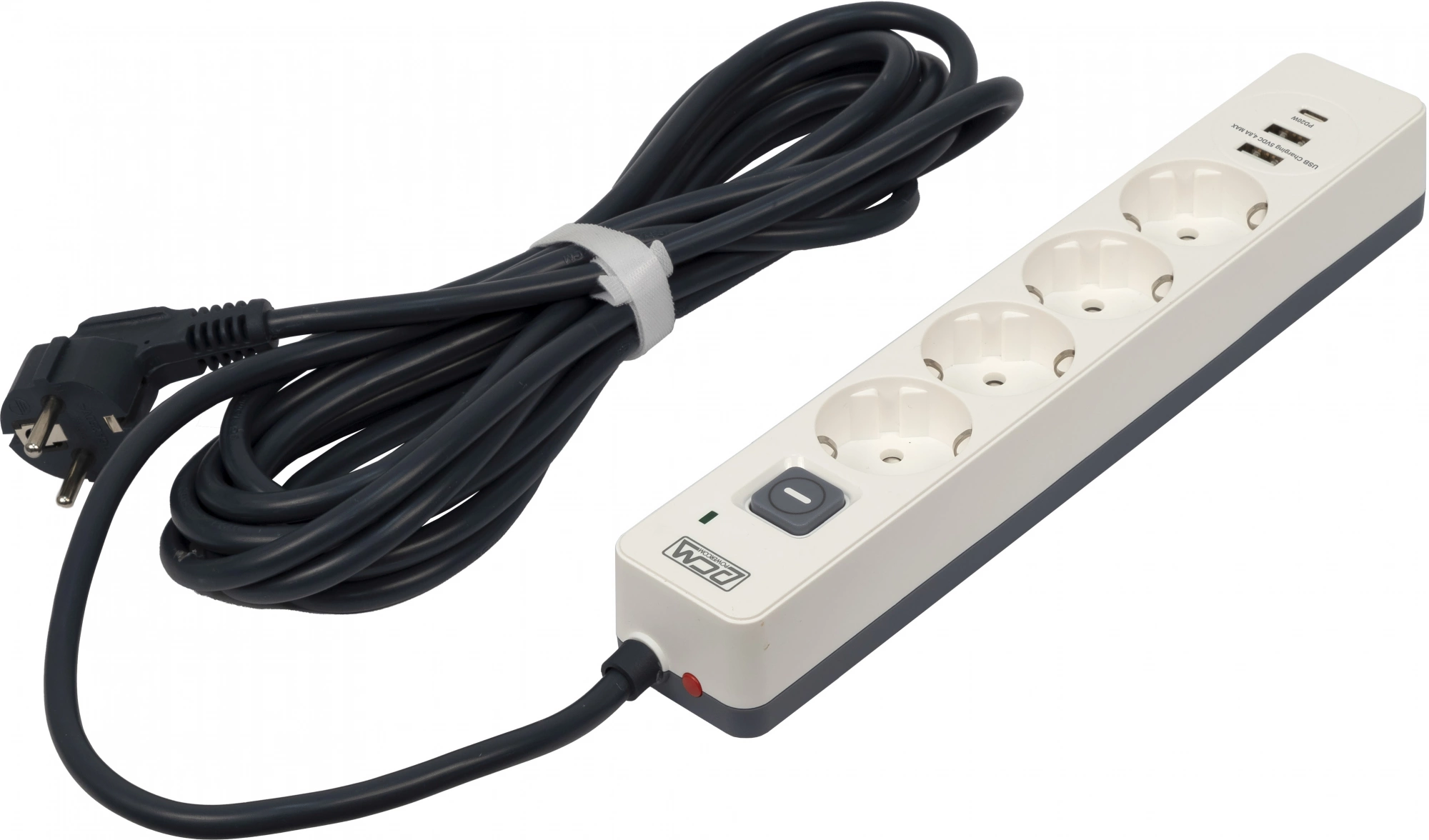 Сетевой фильтр Powercom SP-01 USB2A1CW 3,0М 3.0м (4 розетки) белый/серый (коробка) — миниатюра 5