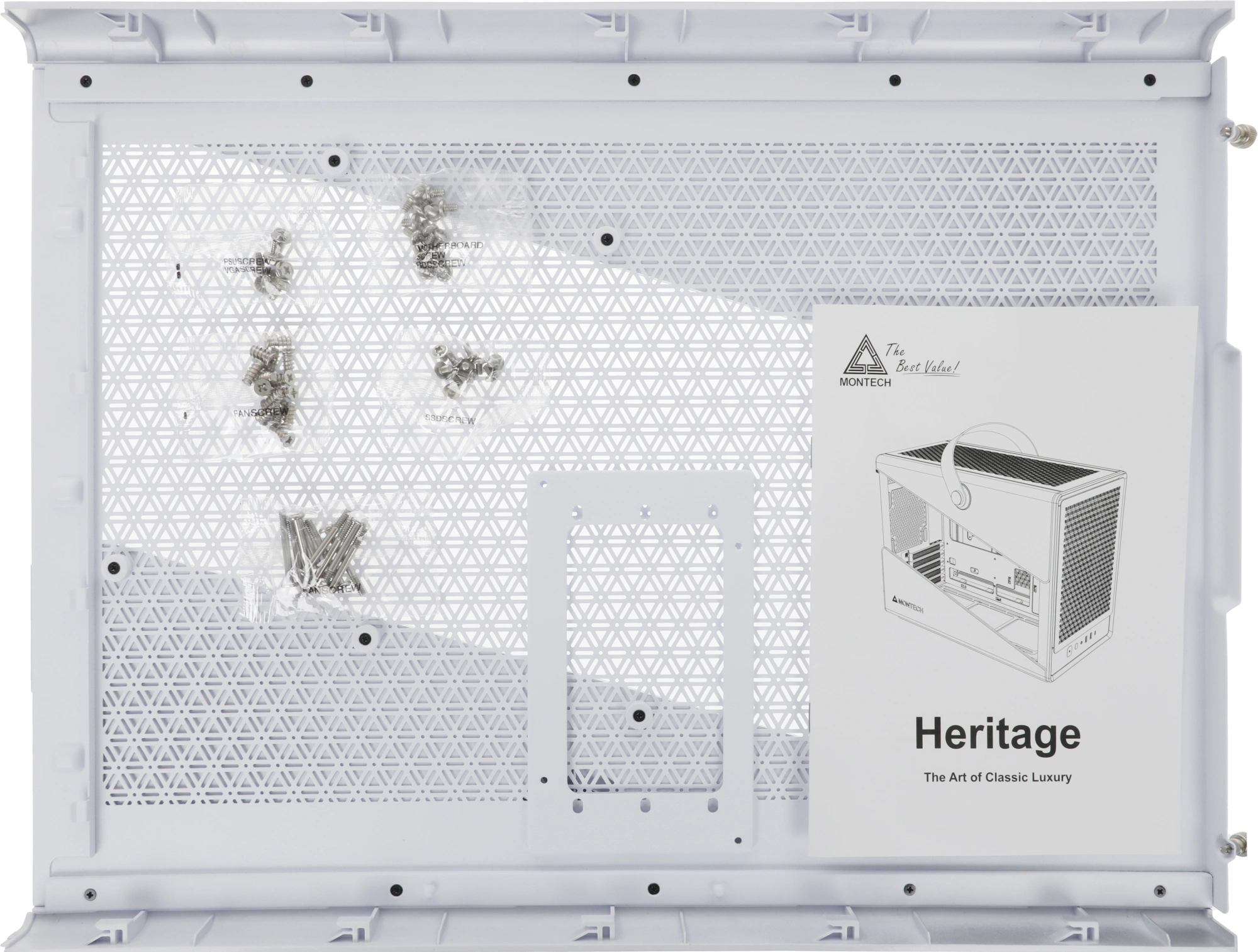 Корпус Montech Heritage PRO (W) белый без БП mATX 5x120mm 2x140mm 2xUSB3.0 audio bott PSU — миниатюра 8