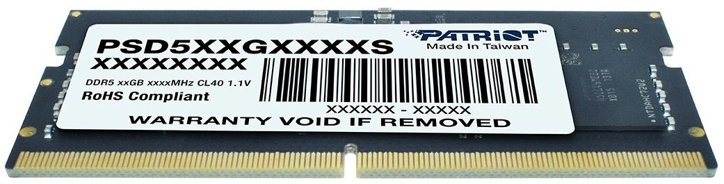 Память DDR5 8GB 5600MHz Patriot PSD58G560041S Signature Line RTL PC5-44800 CL46 SO-DIMM 262-pin 1.1В single rank Ret — миниатюра 2